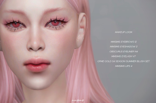 Sims 4 Makeup Set: eyebrows, eyeshadow & lips at MMSIMS