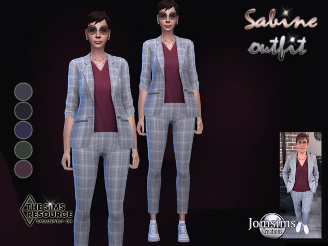 Sims 4 Sabine tailleur pants by jomsims at TSR