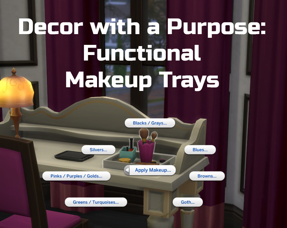 Decor with a Purpose: Functional Makeup Trays by Ilex at Mod The Sims 4 