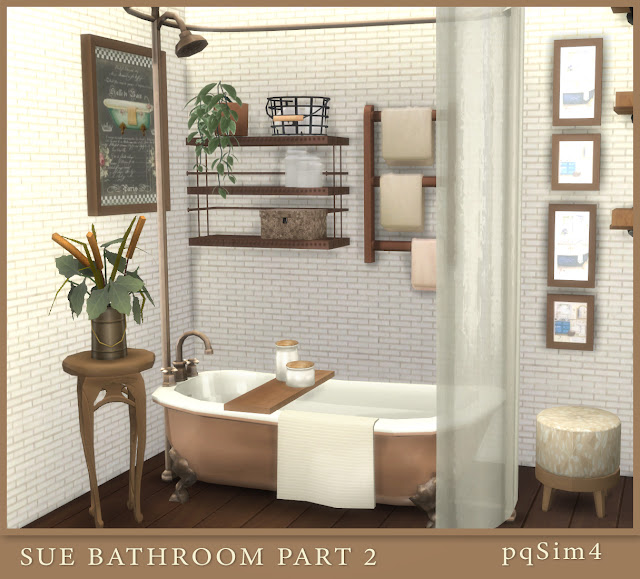 Sims 4 Sue Bathroom Part 2 at pqSims4