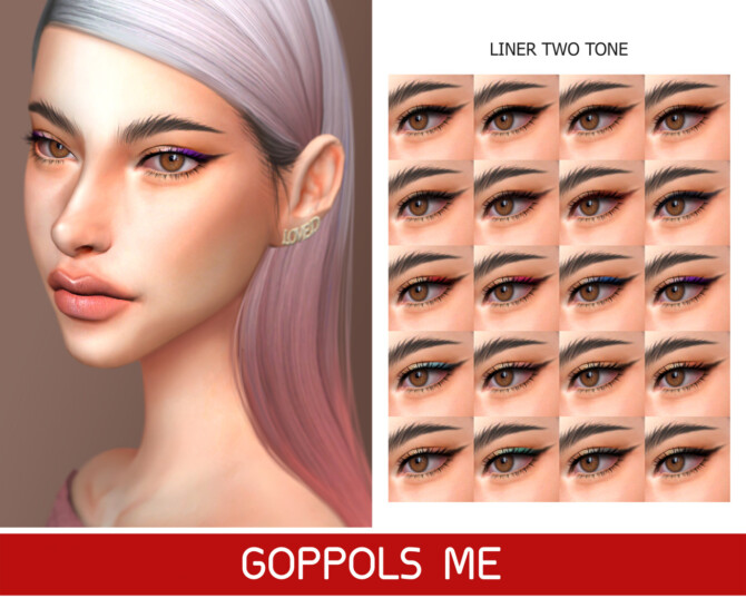 Sims 4 GPME GOLD Liner Two Tone at GOPPOLS Me