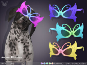 Arcane Illusions – Fairy Butterfly Sunglasses For Large Dog by feyona at TSR