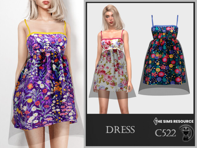 Sims 4 Dress C522 by turksimmer at TSR