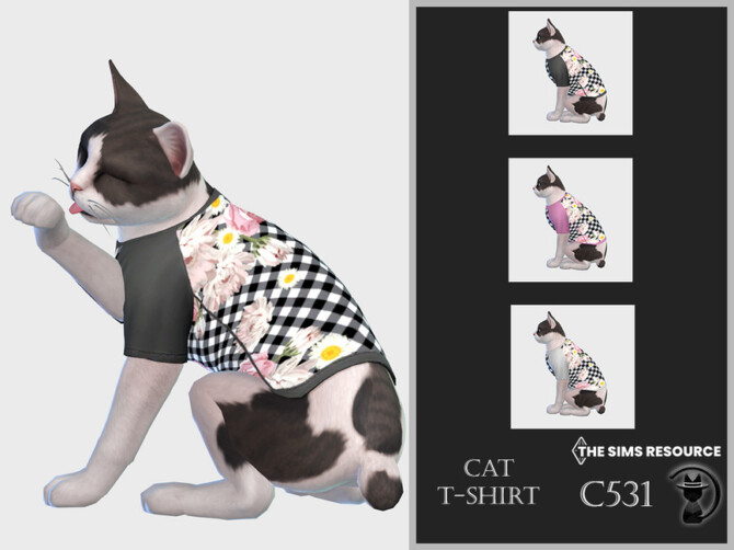 Sims 4 Cat T shirt C531 by turksimmer at TSR