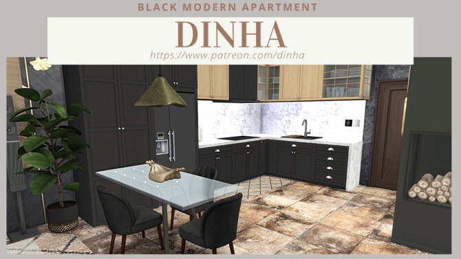Sims 4 BLACK MODERN HOUSE at Dinha Gamer