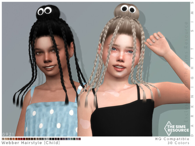 Sims 4 Webber Hairstyle Set by DarkNighTt at TSR