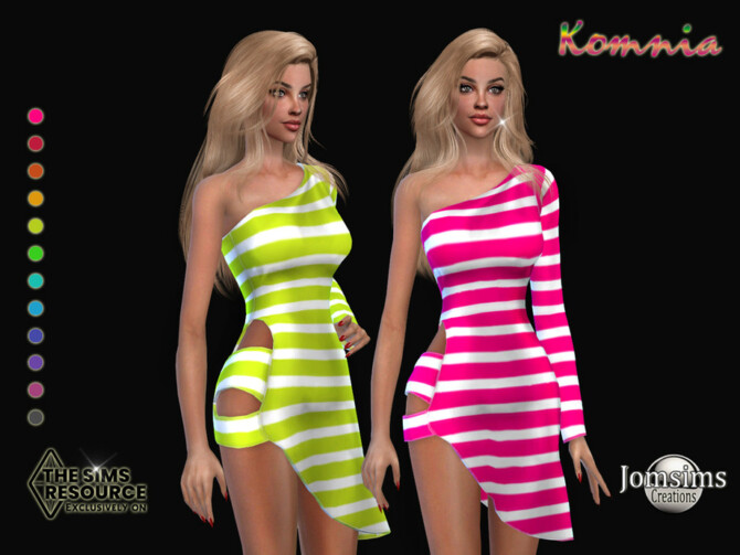 Sims 4 Komnia Dress by jomsims at TSR