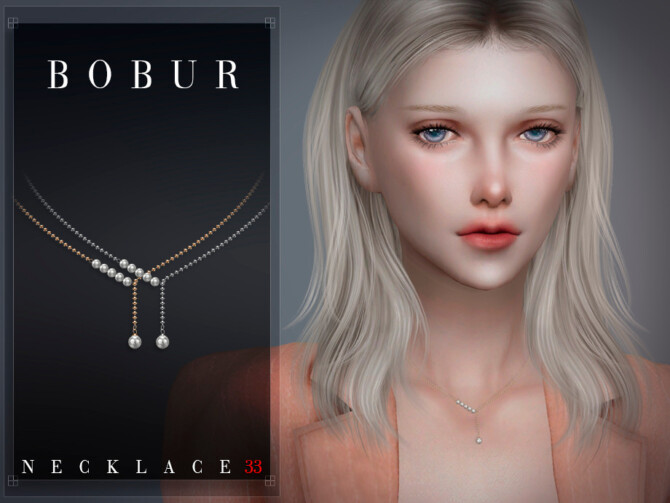 Sims 4 Pearl Necklace by Bobur3 at TSR