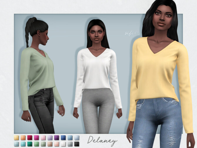 Sims 4 Delaney Sweater by Sifix at TSR