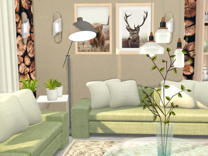 Sims 4 Living Room Green Forest by Flubs79 at TSR