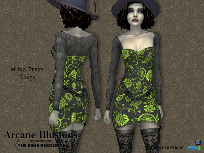 Sims 4 Arcane Illusions   Witch Dress Tangy by MahoCreations at TSR