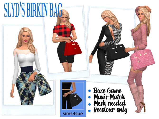 Sims 4 SLYD’S BIRKIN BAG at Sims4Sue