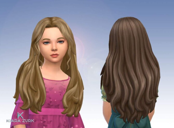 Sims 4 Zarah Hairstyle for Girls at My Stuff Origin