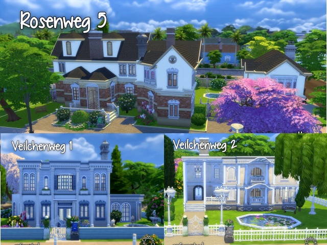 Sims 4 Garden city / residential area by Oldbox at All 4 Sims