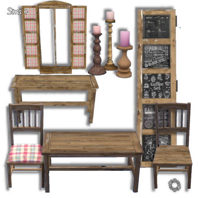 Sims 4 Farmhouse Diningroom by Oldbox at All 4 Sims