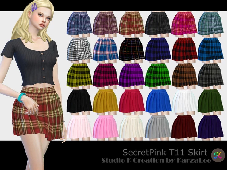 SecretPink T11 skirt at Studio K-Creation » Sims 4 Updates