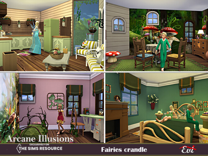 Sims 4 Arcane Illusion Fairies crandle by evi at TSR