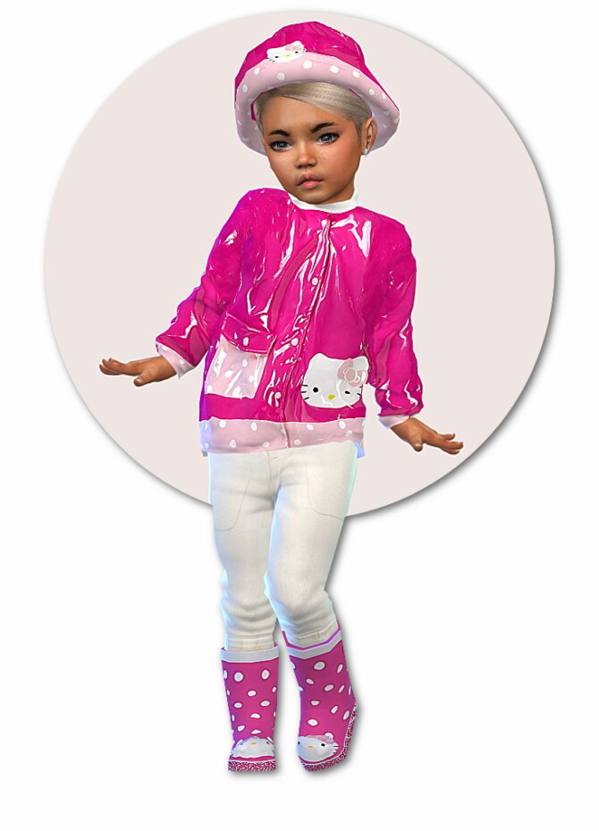 Sims 4 Kitty Rain Set for Toddler Girls at Sims4 Boutique