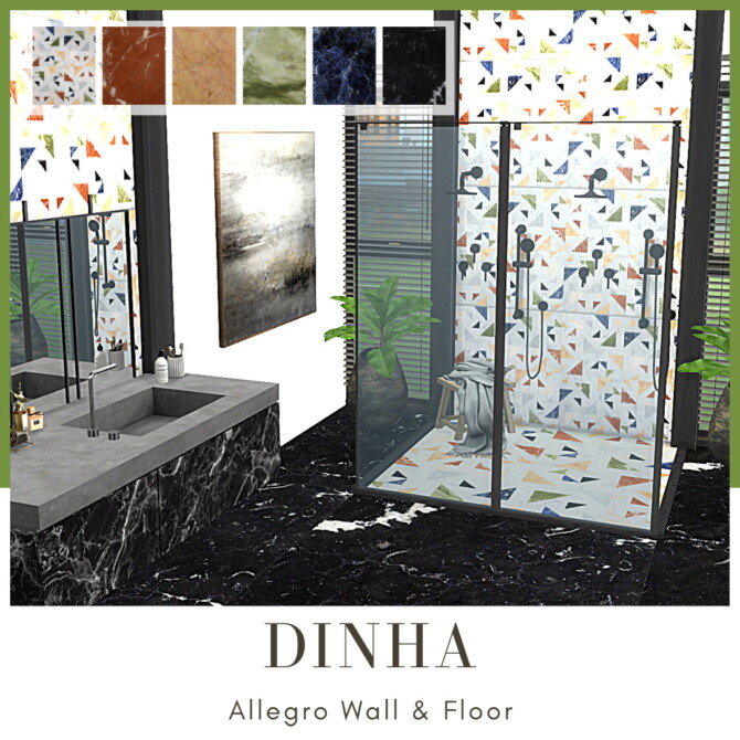 Sims 4 Allegro: Wall & Floor | 6 Swatches at Dinha Gamer
