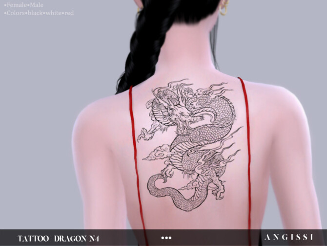 Sims 4 Tattoo Dragon N4 by ANGISSI at TSR