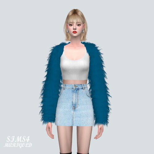 Fur Cardigan At Marigold » Sims 4 Updates