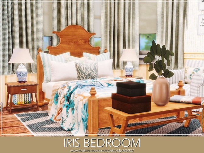 Sims 4 Iris Bedroom by MychQQQ at TSR