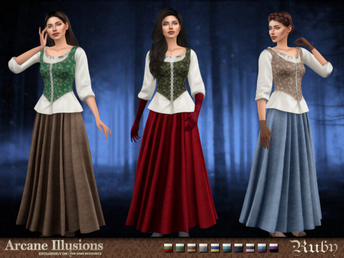Sims 4 Arcane Illusions   Ruby Outfit by Sifix at TSR