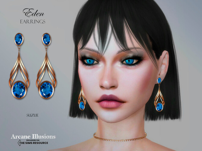 Sims 4 Arcane Illusions Eden Earrings by Suzue at TSR