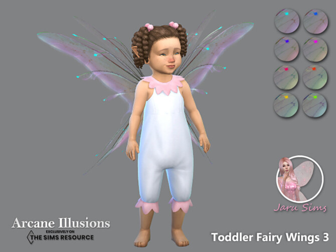 Sims 4 Arcane Illusions   Toddler Fairy Wings 3 by Jaru Sims at TSR