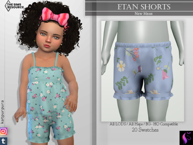 Sims 4 Etan Shorts by KaTPurpura at TSR