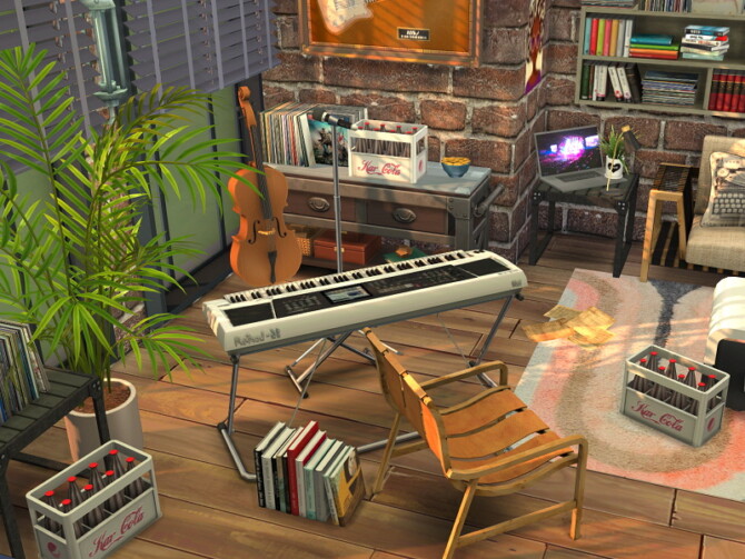 Sims 4 Music Studio / Living Room by Flubs79 at TSR