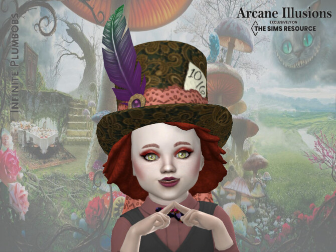 Sims 4 Arcane Illusions Toddler Mad Hatter Hat by InfinitePlumbobs at TSR