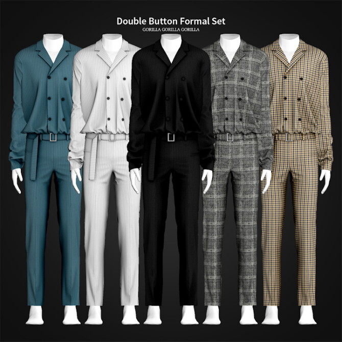 Sims 4 Double Button Formal Set at Gorilla