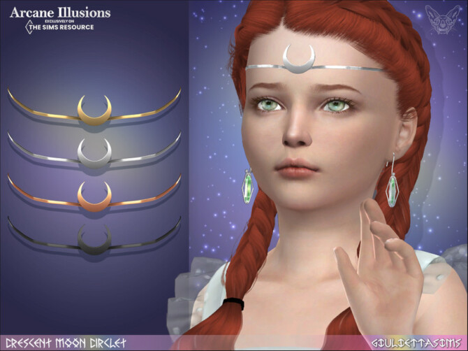 Sims 4 Arcane Illusions   Crescent Moon Circlet For Kids by feyona at TSR