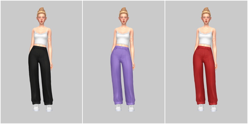Oversized slacks at Casteru » Sims 4 Updates