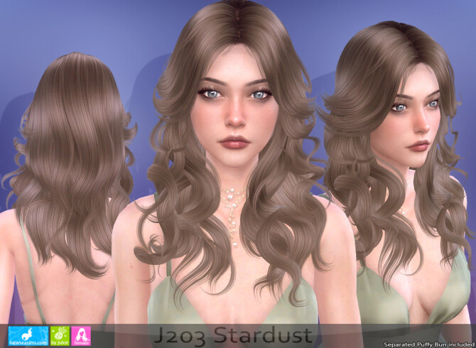 Sims 4 J203 Stardust hair at Newsea Sims 4