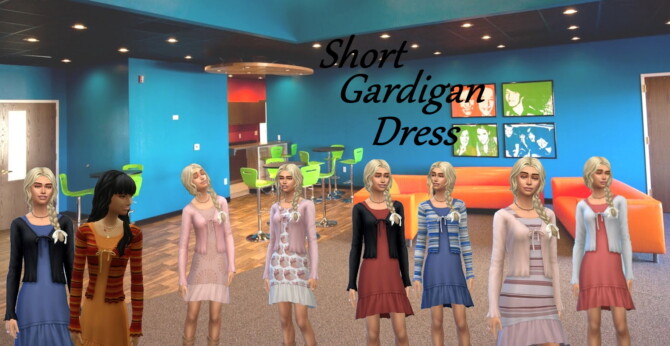 Sims 4 Short Cardigan Dress at Birksches Sims Blog