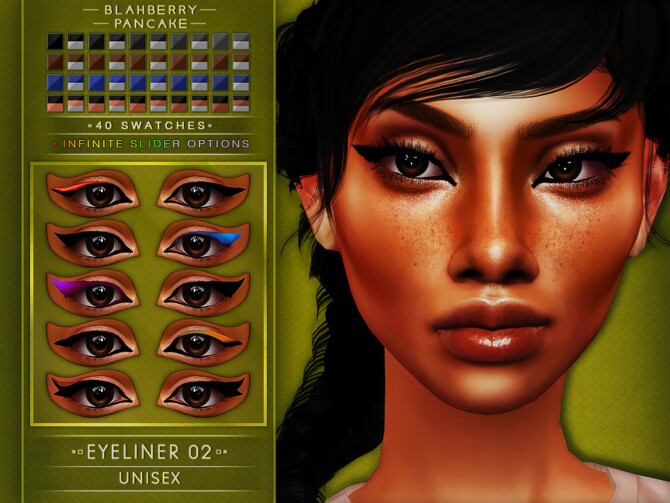 Sims 4 EYELINERS 01 & 02 at Blahberry Pancake