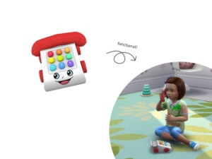 Functional toddler play telephone by PandaSamaCC at TSR