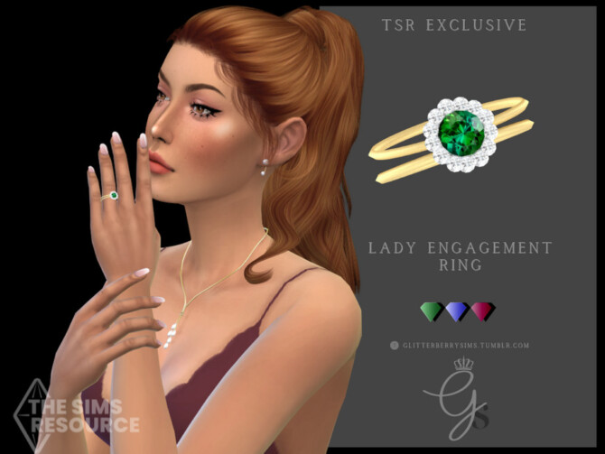 Sims 4 Lady Engagement Ring by Glitterberryfly at TSR