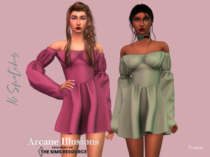 Sims 4 Arcane Ilusions   Dress by laupipi at TSR
