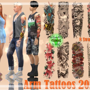 Vocaloid Numbers Tattoo at NG Sims3 » Sims 4 Updates