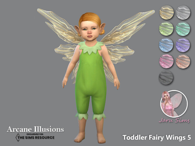 Sims 4 Arcane Illusions   Toddler Fairy Wings 5 by Jaru Sims at TSR