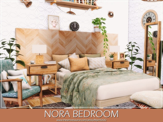 Sims 4 Nora Bedroom by MychQQQ at TSR