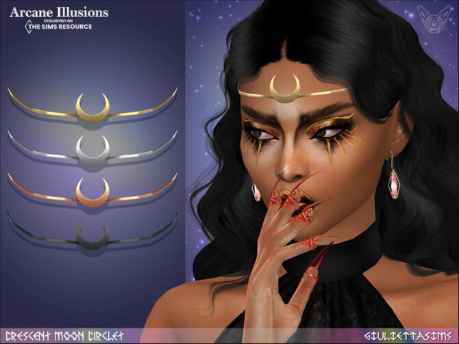 Sims 4 Arcane Illusions   Crescent Moon Circlet by feyona at TSR