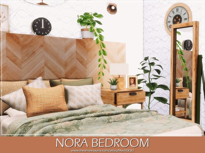 Sims 4 Nora Bedroom by MychQQQ at TSR