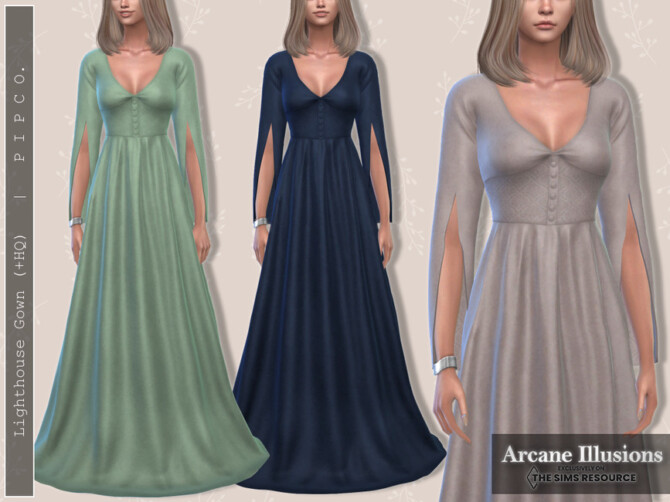 Sims 4 Arcane Illusions   Lighthouse Gown by Pipco at TSR