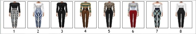 Sims 4 AAS’ HIGH WAISTED PANTS & TOP at Sims4Sue