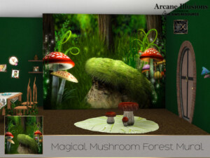 Arcane Illusions – Magical Mushroom Forest Mural by theeaax at TSR