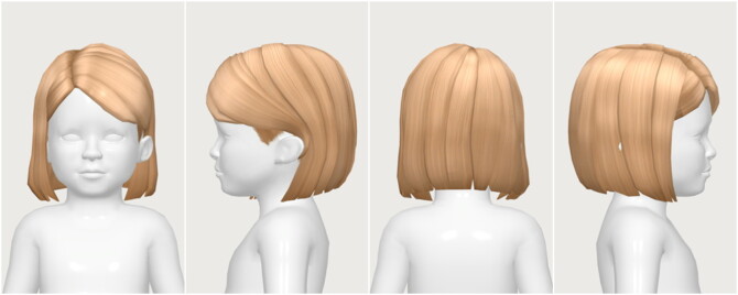 Sims 4 Yerim hair for toddlers at Casteru